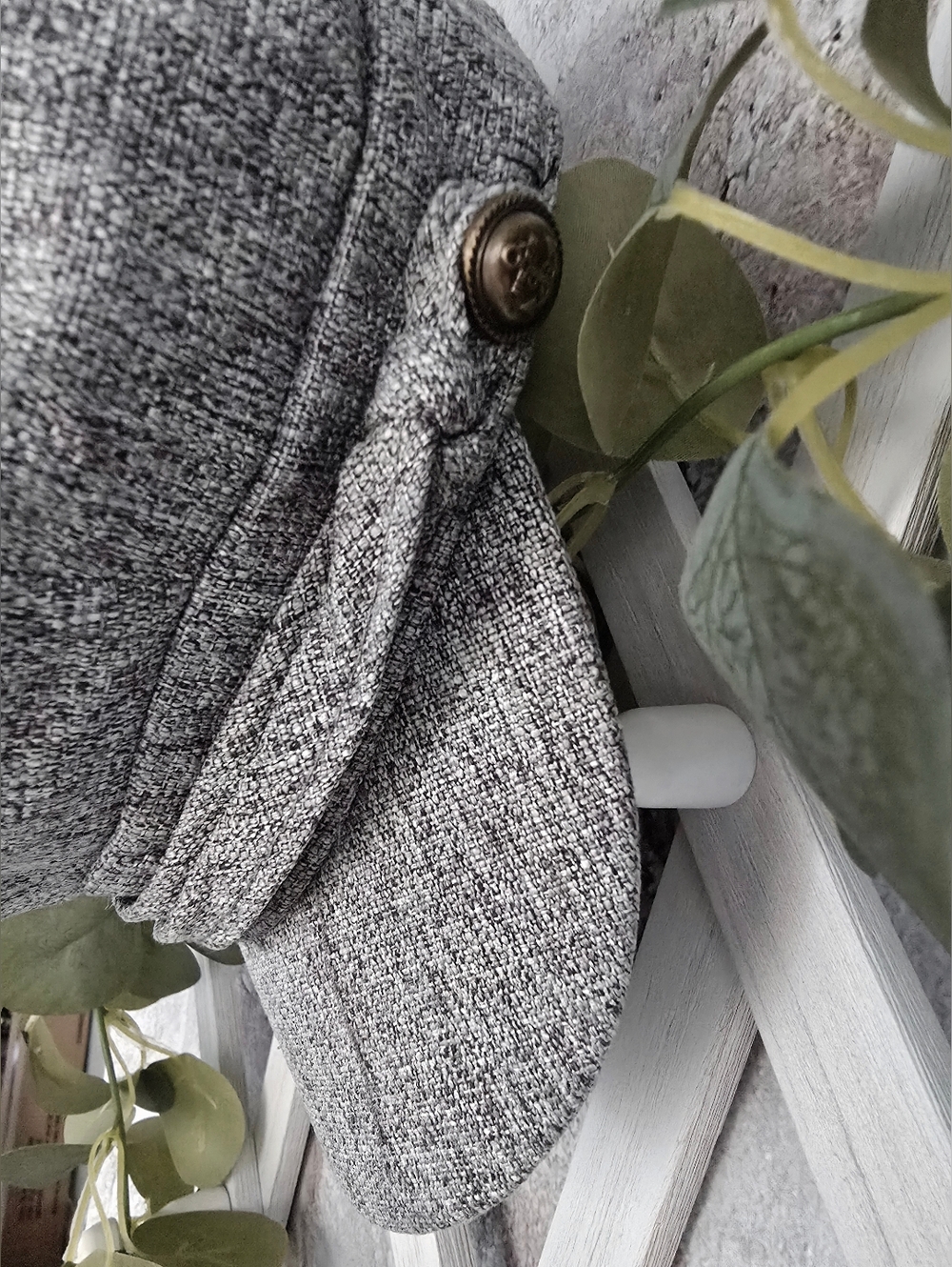 David & Young Heather Grey Linen Style Newsboy Hat – Lightweight Baker Boy Cap - Picture 1 of 3